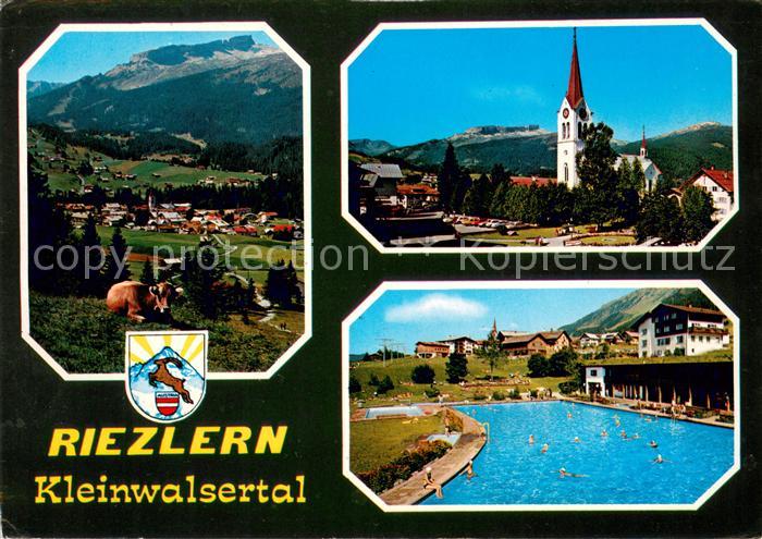 Riezlern Kleinwalsertal Vorarlberg Panorama Kirche Schwimmbad