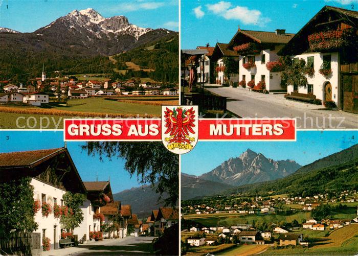 Mutters Tirol Panorama mit Nockspitze Ortsmotive mit Blumenschmuck Glungezer Ser