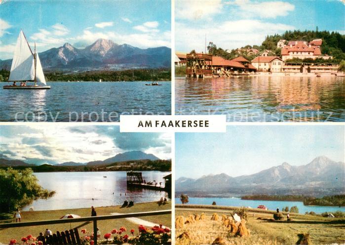 Faakersee Mittagskogel Strandhotel Aschgan Dobratsch Faakersee mit Karawanken