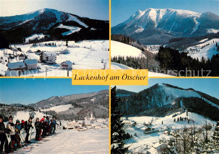 Lackenhof Gaming Panorama Skipisten Langlauf Loipen Gasthoefe und Pensionen