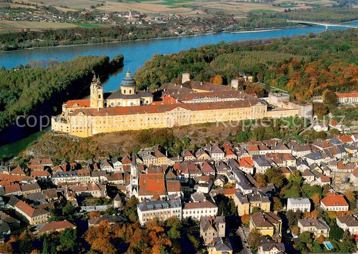 Melk Donau Stift Melk Fliegeraufnahme