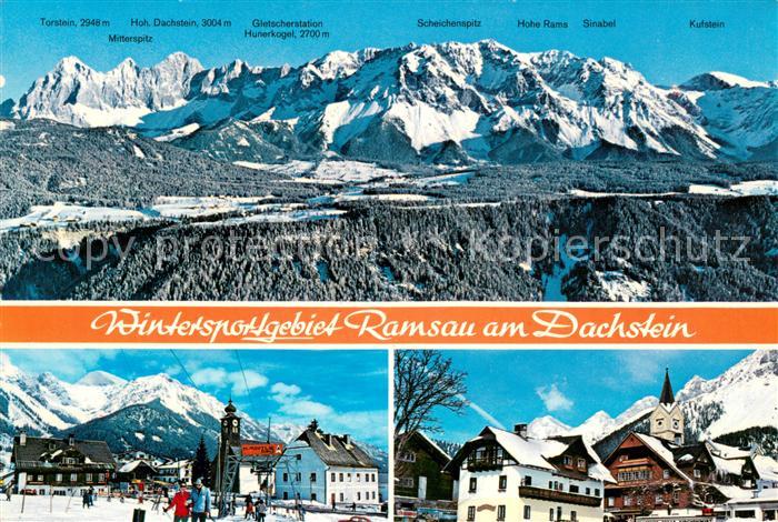 Ramsau Dachstein Steiermark Panorama der Dachstein Suedwaende Ramsau-Kulm und Ra