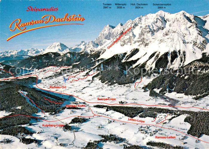 Ramsau Dachstein Steiermark mit Ramsau Ort Ramsau Kulm und Ramsau Leten sowie Da