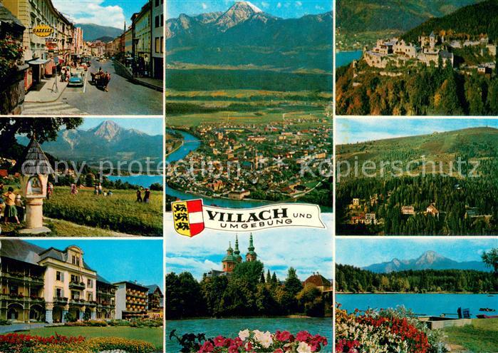 Villach Kaernten Faakersee Warmbad Villach Hl Kreuzkirche Ruine Landskron Kanzel