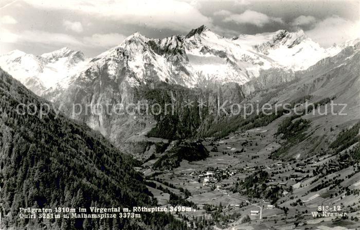 Praegraten Grossvenediger im Virgental mit Roethspitze Quirl und Malhamspitze