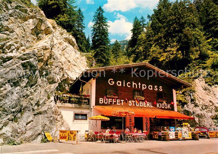 Gaichtpass Reutte Tirol Kiosk mit Gaichtspitze