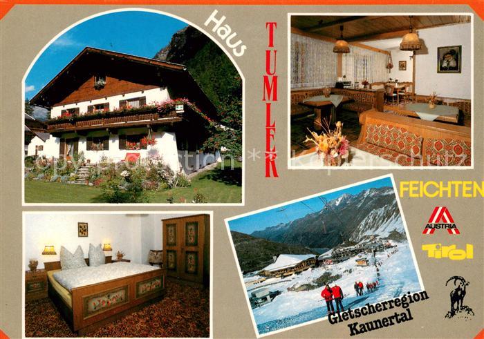 Kaunertal Pension Tumler Gaststube Zimmer Panorama