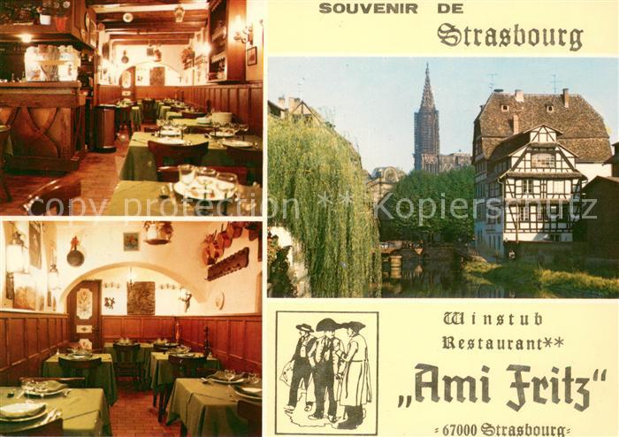 Strasbourg Alsace Winstub Restaurant Ami Fritz Gastraeume