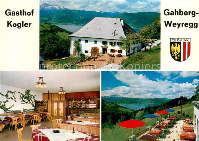 Weyregg Attersee Gasthof Kogler Gastraum Terrasse