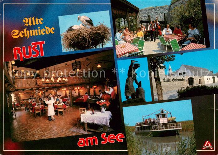 Rust Burgenland Restaurant Alte Schmiede Gastraeume Terrasse Skulptur Fahrgastsc