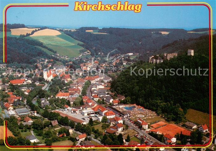 Kirchschlag Buckligen Welt Fliegeraufnahme mit Burgruine