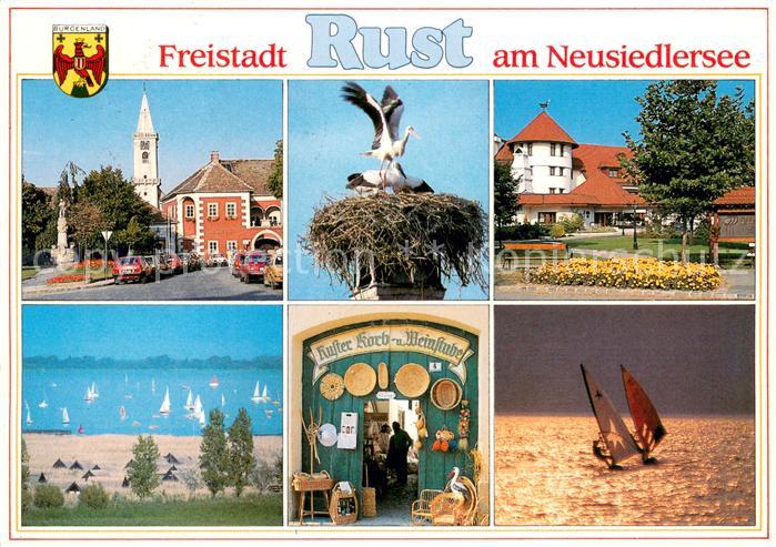 Rust Burgenland Kirche Storchennest Park Neusiedlersee Korb und Weinstube Windsu
