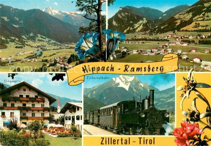 Hippach Ramsberg Panorama Ortsmotiv Zillertalbahn