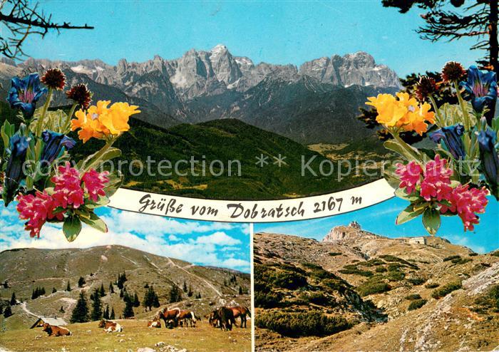 Dobratsch Kaernten mit Julische Alpen Rosstratte Ludwig Walter Haus und Deutsche