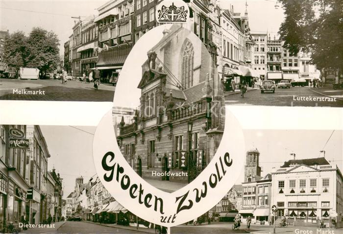 Zwolle Overijssel Melkmarkt Luttekerkstraat Diezerstraat Grote Markt Hoofdwacht