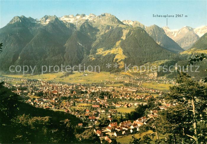 Bludenz Vorarlberg Panorama mit Rhaetikon