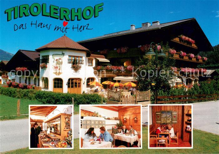 Flachau Gasthof Hotel Tirolerhof Buffet Gaststube Zimmer