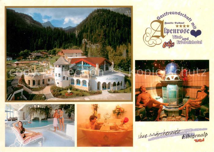 Elbigenalp Vitalhotel Alpenrose Wellnesbereich Whirlpool Sauna