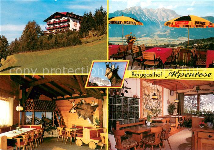 St Koloman-Wegscheid Berggasthof Alpenrose Terrasse Gastraeume