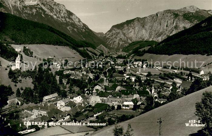 Eisenerz Steiermark Panorama Blick gegen Muenichtal und Seemauer Alpen
