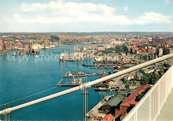 Goeteborg Utsikt fran aelvsborgsbron Stadtpanorama Blick von Bruecke