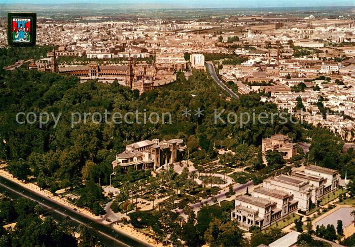 Sevilla Andalucia Palacio Muédejar vista aérea