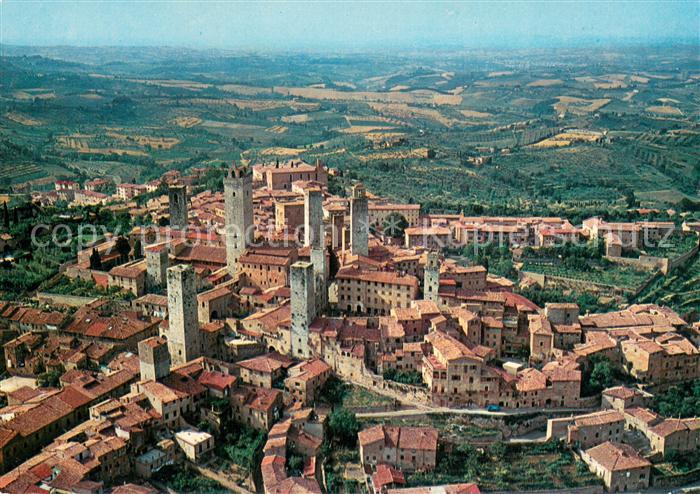 San Gimignano Panorama dall'aereo