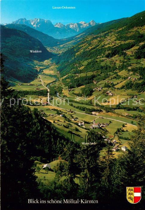 Winklern Moelltal Panorama Blick ins Moelltal Alpen Lienzer Dolomiten