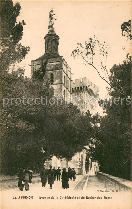 Avignon Vaucluse Avenue de la cathedrale et du Rocher de