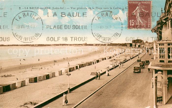 La Baule sur Mer Vue generale de la Plage vers le Casino