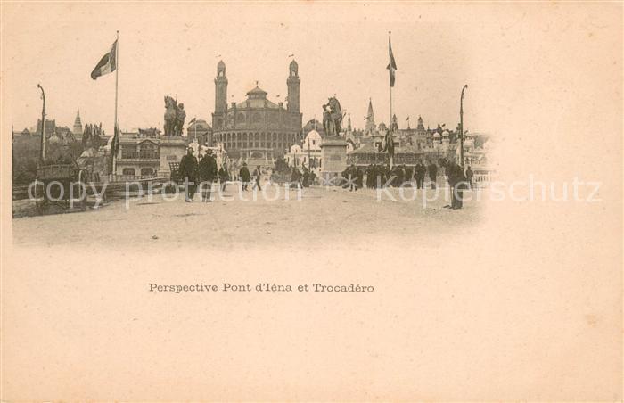 Exposition Universelle Paris 1900 Pont d_Iena Trocadero