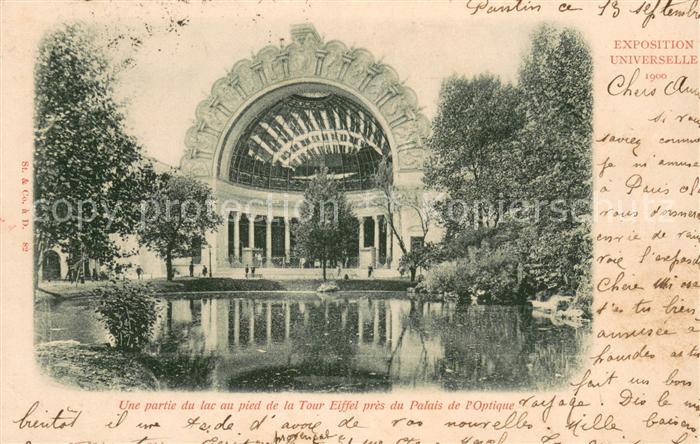 Exposition Universelle Paris 1900 Lac Palais de l'Optique
