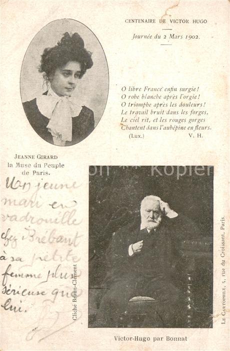 Persoenlichkeiten Victor Hugo Muse du Peuple de Paris Jeanne Girard