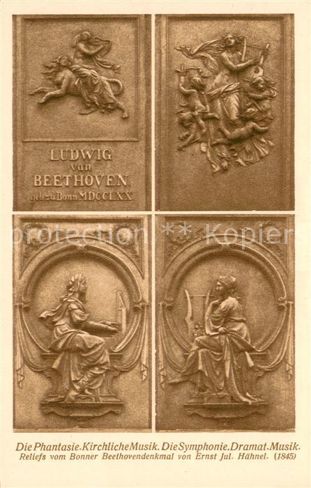 Beethoven Reliefs Bonn Beethovendenkmal Ernst H?hnel Phantasie Symphonie