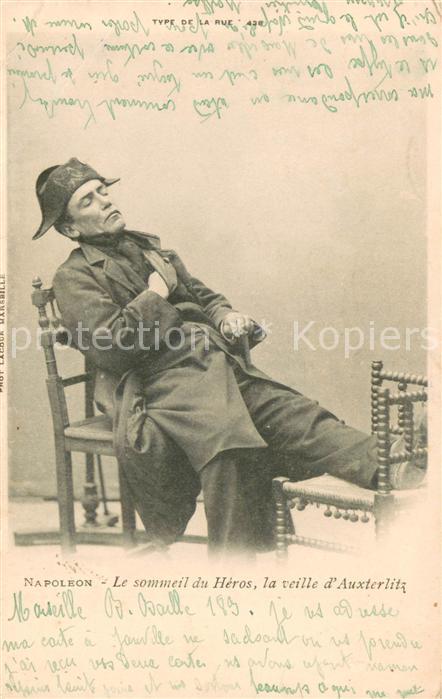 Napoleon Bonaparte Sommeil du Heros Veille d Auxterlitz