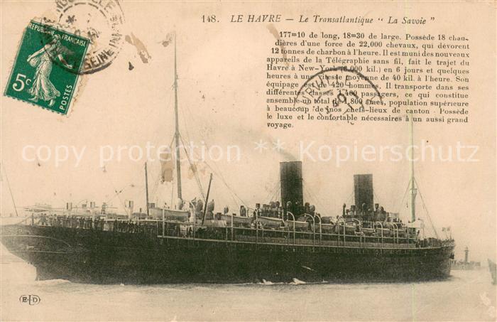 Dampfer Oceanliner la Savoie