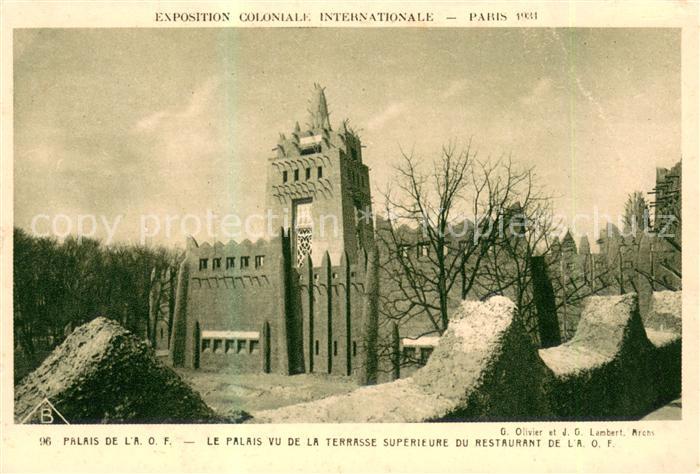 Exposition Coloniale Paris 1931 Palais de L A O.F.