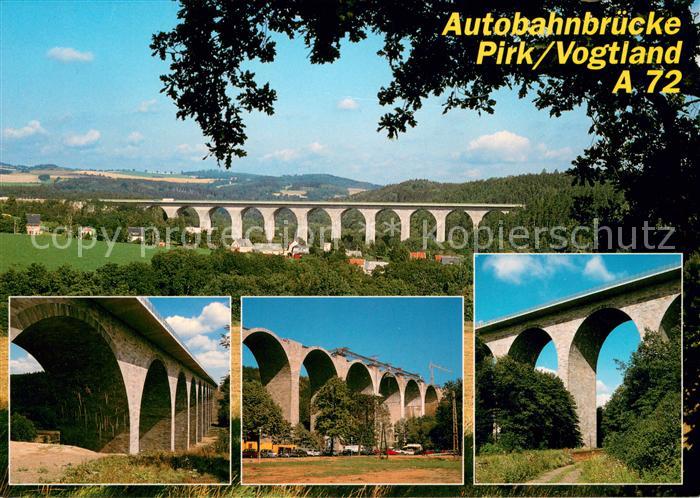 Autobahn Bruecke ueber Weisse Elster bei Pirk