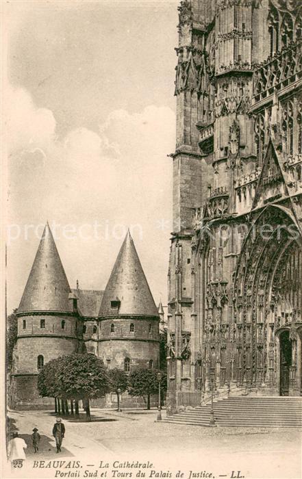 Beauvais 60 La Cathedrale Portail Sud et Tours du P