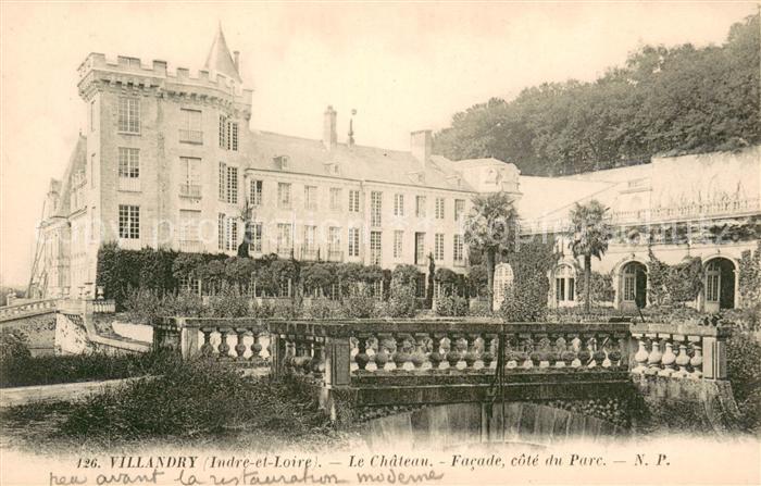 Villandry Le Chateau Facade cote du Parc