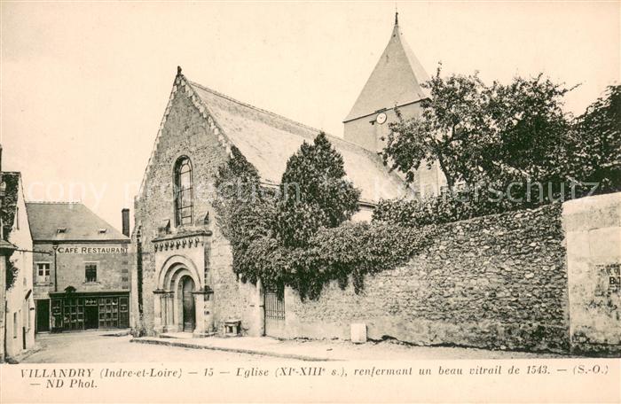 Villandry Eglise renfermant un beau vitral de 1543