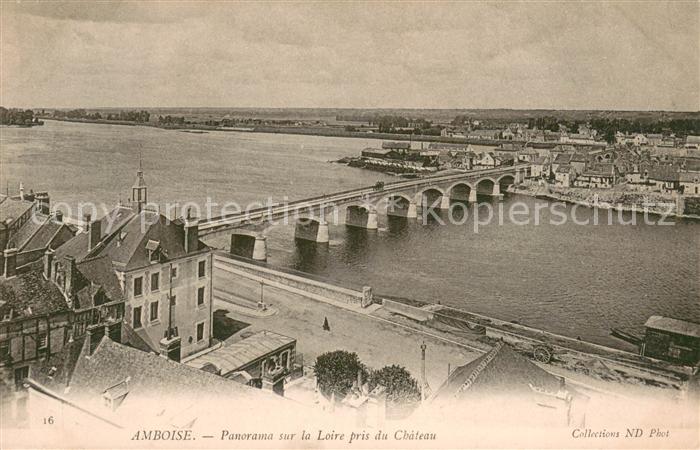 Amboise Panorama sur la Loire pris du Chateau