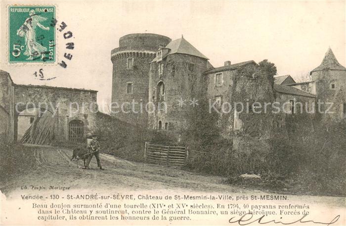 Saint-Andre-sur-Sevre Chateau de St Mesmin la Ville pres St M