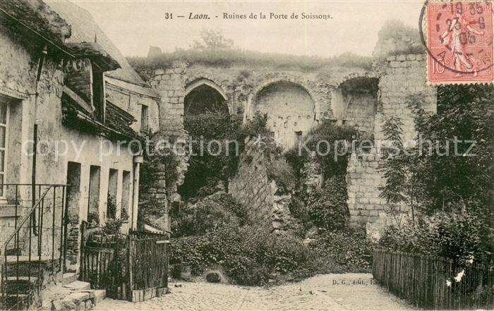 Laon Aisne Ruines de la Porte de Soissons