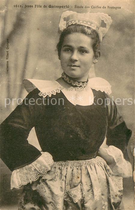 Quimperle Jeune fille Etudes des Coiffes de Bretagne