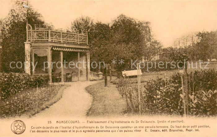 Bonsecours Belgien Etablissement d hydrothérapie du Dr. Delaunois Jardin Pavillo