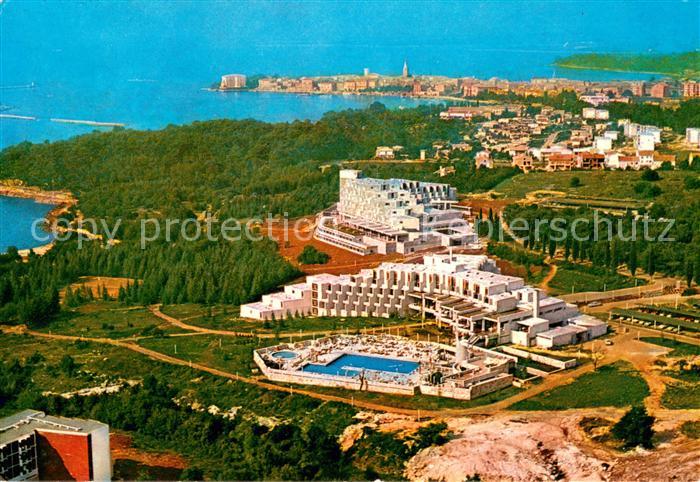 Porec Hotel Kristal Hotel Rubin Fliegeraufnahme