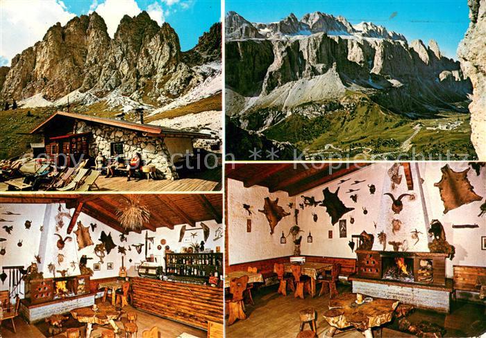 Wolkenstein Groeden Baita Clark Passo Gardena Berghuette Dolomiten