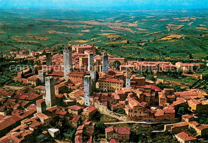 San Gimignano Panorama dall'areo