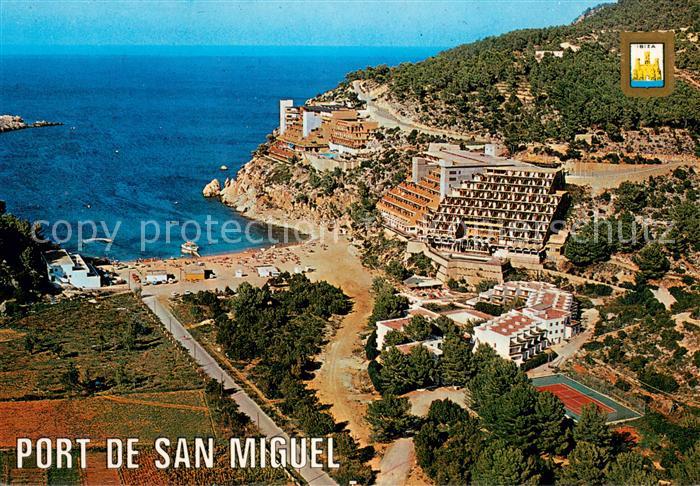 San Miguel Ibiza Hafen Hotels Ferienanlagen Fliegeraufnahme